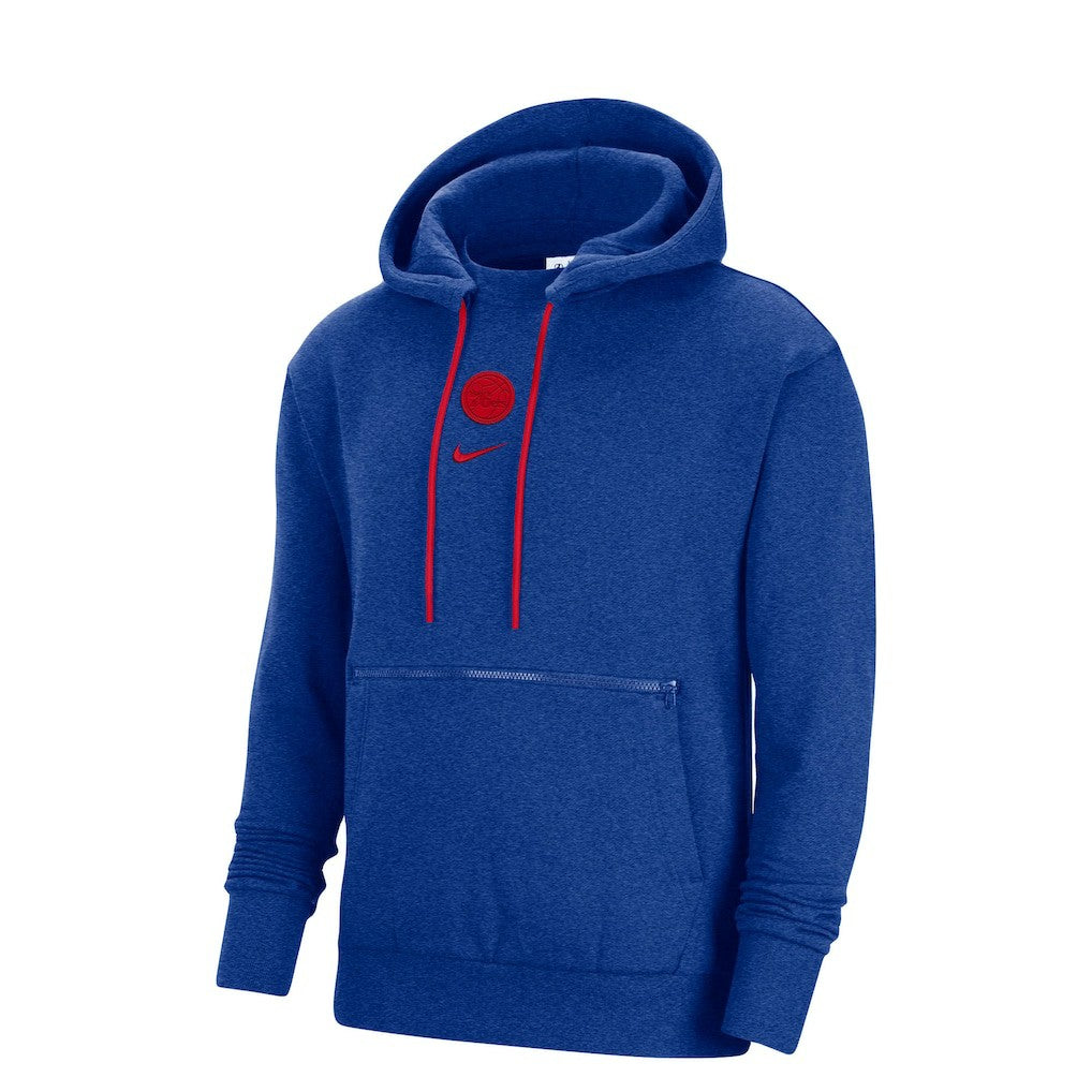 Philadelphia 76ers Courtside Versus Flight Pullover Hoodie Heather Royal - Nike