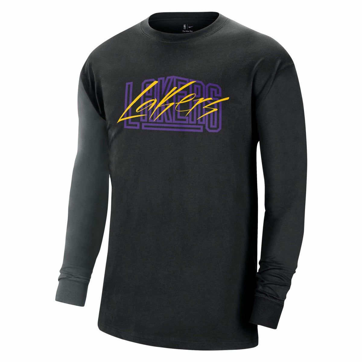 Los Angeles Lakers Courtside Versus Flight MAX90 Long Sleeve T-Shirt Black - Nike