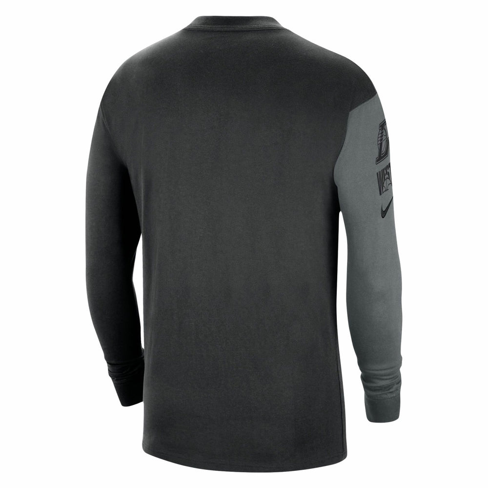 Los Angeles Lakers Courtside Versus Flight MAX90 Long Sleeve T-Shirt Black - Nike