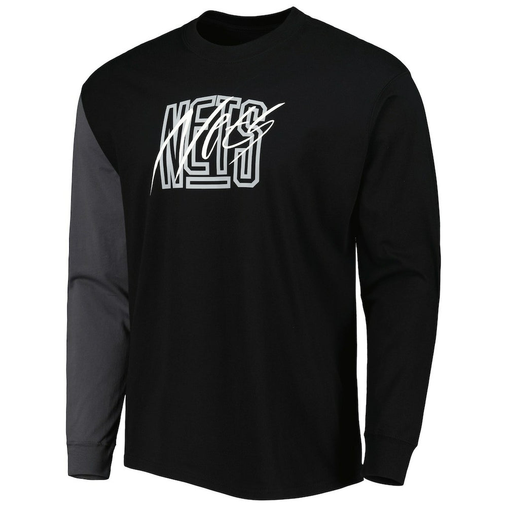 Brooklyn Nets Courtside Versus Flight MAX90 Long Sleeve T-Shirt Black - Nike
