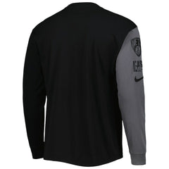 Brooklyn Nets Courtside Versus Flight MAX90 Long Sleeve T-Shirt Black - Nike