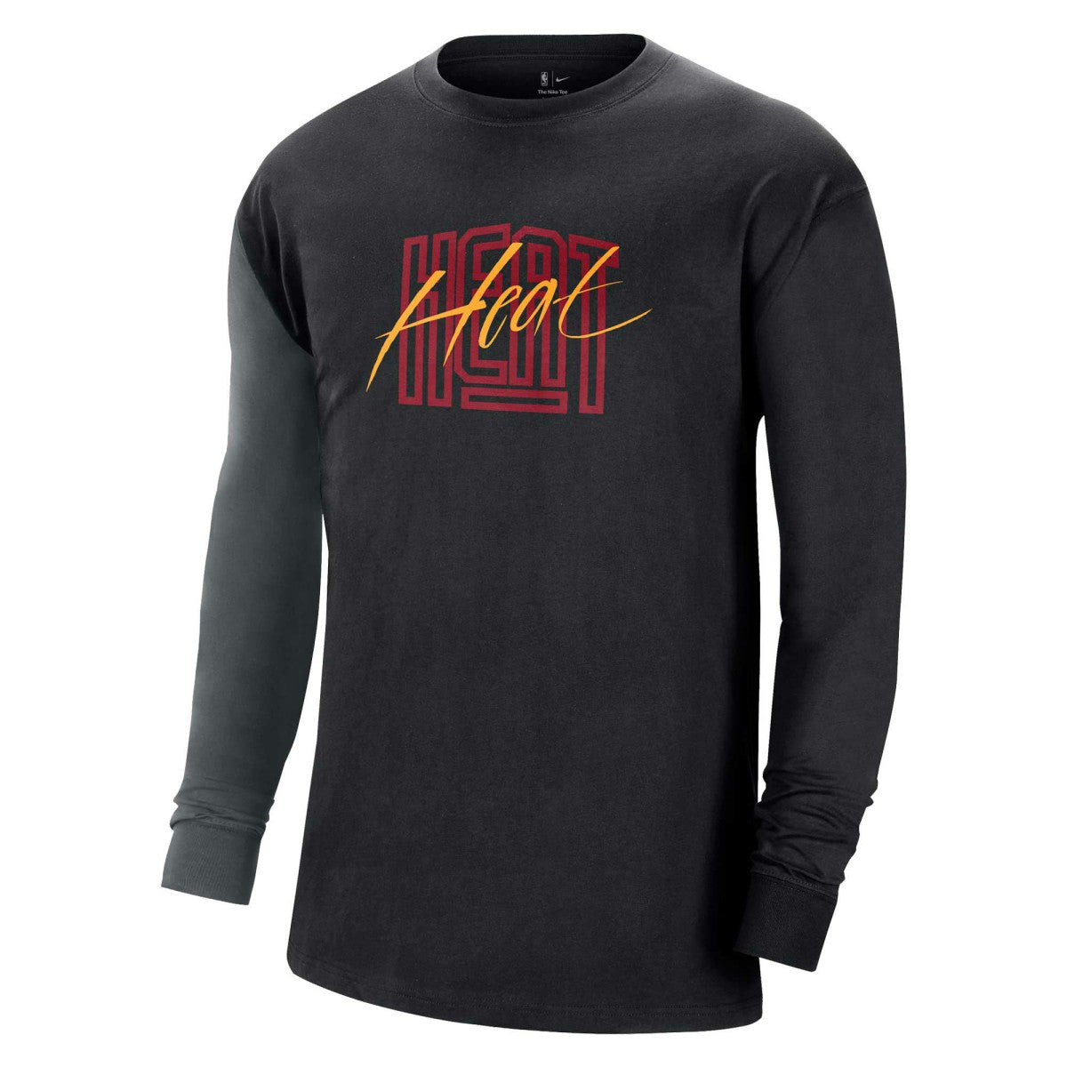 Miami Heat Courtside Versus Flight MAX90 Long Sleeve T-Shirt Black - Nike