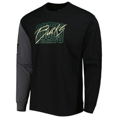 Milwaukee Bucks Courtside Versus Flight MAX90 Long Sleeve T-Shirt Black - Nike