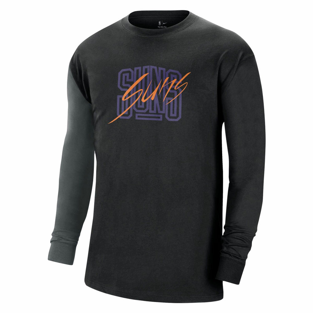 Phoenix Suns Courtside Versus Flight MAX90 Long Sleeve T-Shirt Black - Nike