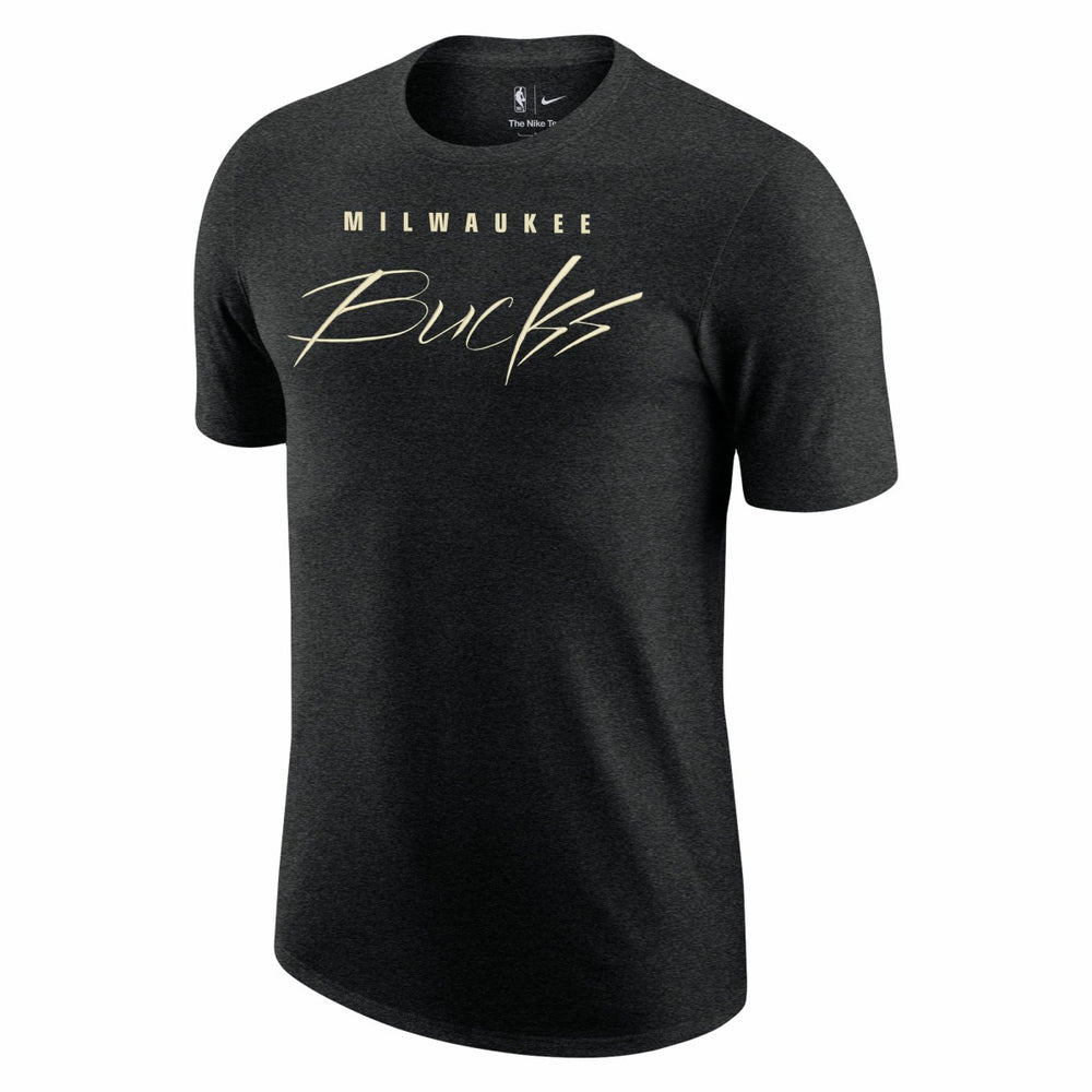 Milwaukee Bucks Courtside Versus Flight Max90 T-Shirt Heather Black - Nike outlet