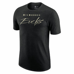 Milwaukee Bucks Courtside Versus Flight Max90 T-Shirt Heather Black - Nike outlet