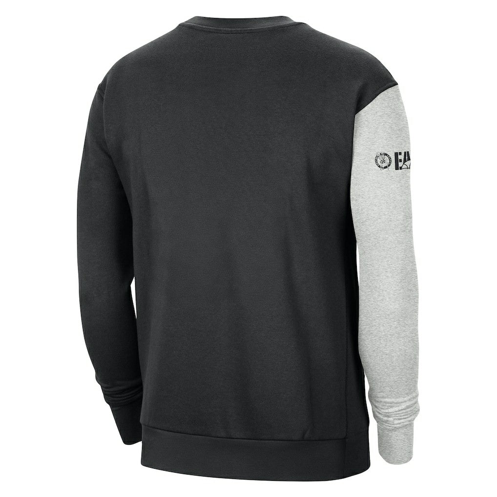 Boston Celtics Courtside Versus Force & Flight Pullover Sweatshirt Black/Heather Gray - Nike