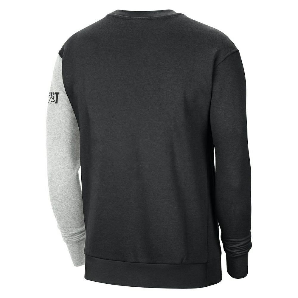 Golden State Warriors Courtside Versus Force & Flight Pullover Sweatshirt Black/Heather Gray - Nike