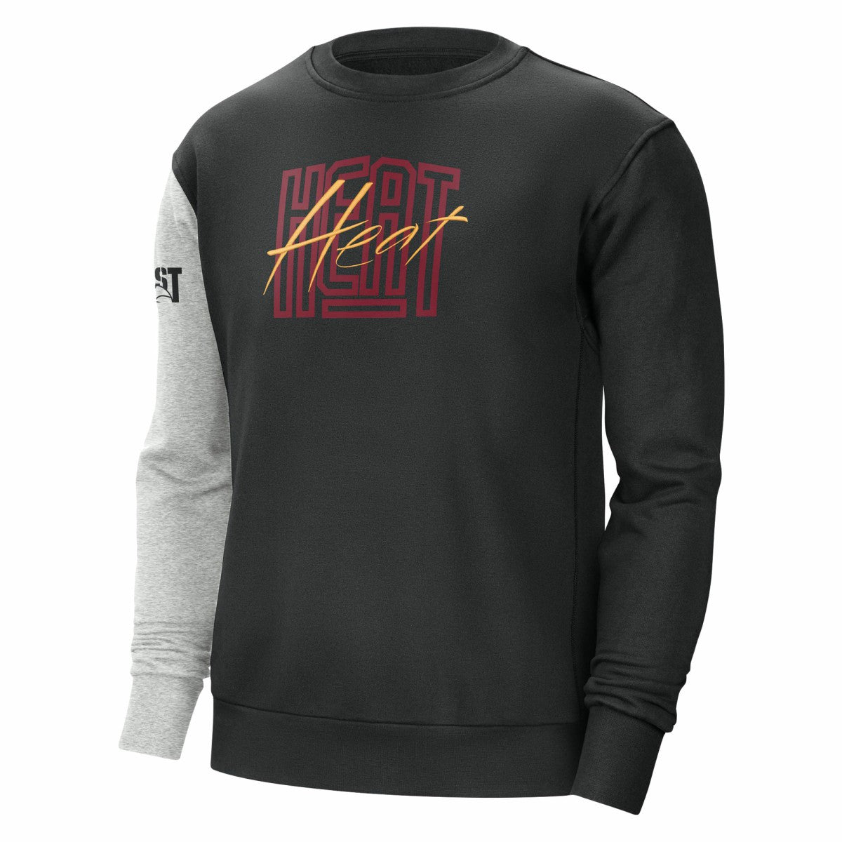 Miami Heat Courtside Versus Force & Flight Pullover Sweatshirt Black/Heather Gray - Nike outlet