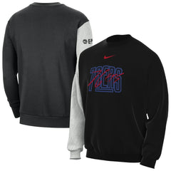 Philadelphia 76ers Courtside Versus Force & Flight Pullover Sweatshirt Black/Heather Gray - Nike
