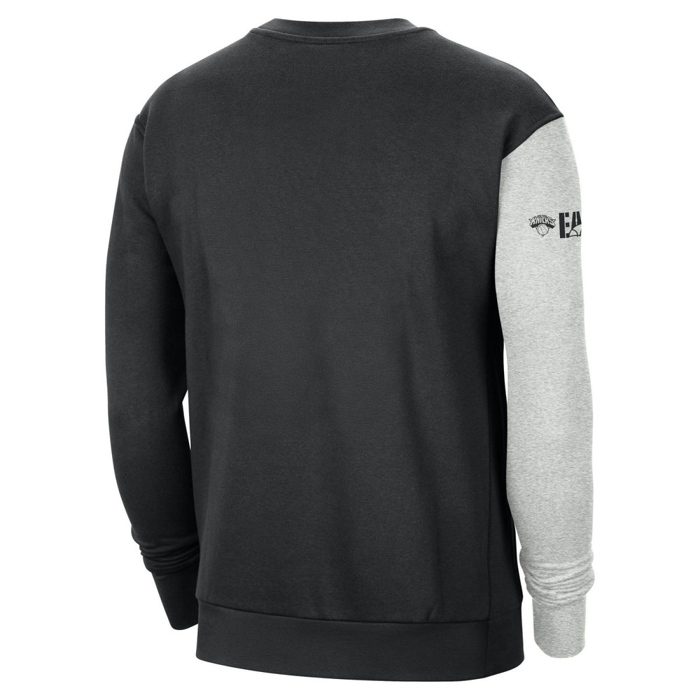 New York Knicks Courtside Versus Force & Flight Pullover Sweatshirt Black/Heather Gray - Nike