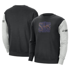 Phoenix Suns Courtside Versus Force & Flight Pullover Sweatshirt Black/Heather Gray - Nike