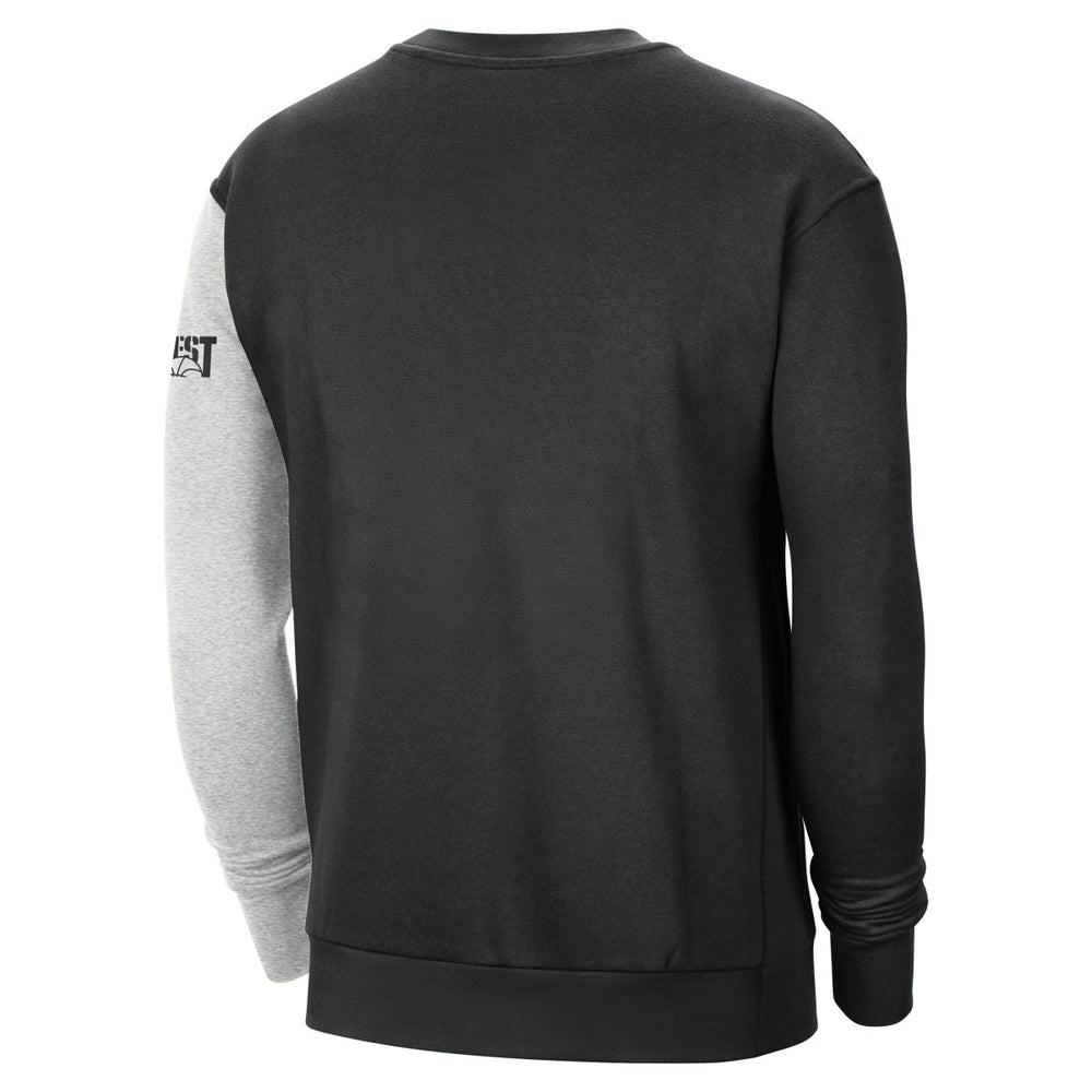 Phoenix Suns Courtside Versus Force & Flight Pullover Sweatshirt Black/Heather Gray - Nike