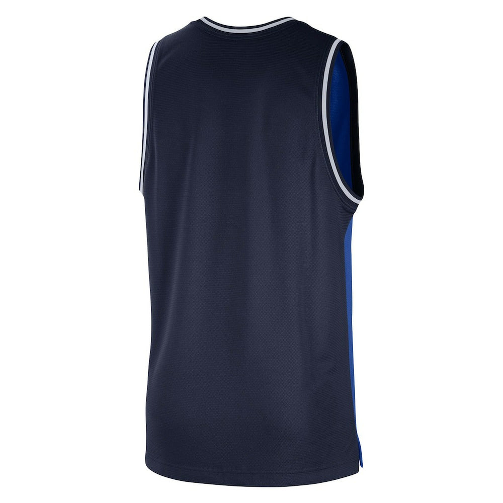 Dallas Mavericks Courtside Versus Force Split DNA Performance Mesh Tank Top Blue/Navy - Nike