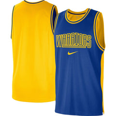 Golden State Warriors Courtside Versus Force Split DNA Performance Mesh Tank Top Royal/Gold - Nike