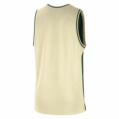 Milwaukee Bucks Courtside Versus Force Split DNA Performance Mesh Tank Top Hunter Green/Cream - Nike