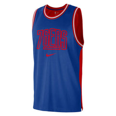 Philadelphia 76ers Courtside Versus Force Split DNA Performance Mesh Tank Top Royal/Red - Nike