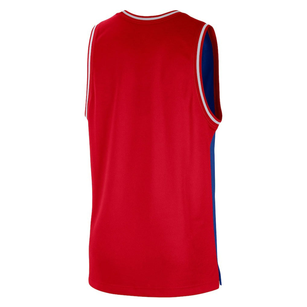 Philadelphia 76ers Courtside Versus Force Split DNA Performance Mesh Tank Top Royal/Red - Nike