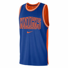 New York Knicks Courtside Versus Force Split DNA Performance Mesh Tank Top Blue/Orange - Nike