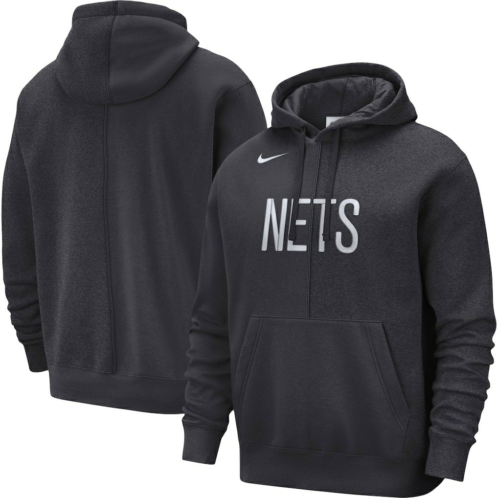 Brooklyn Nets Courtside Versus Stitch Split Pullover Hoodie Anthracite - Nike