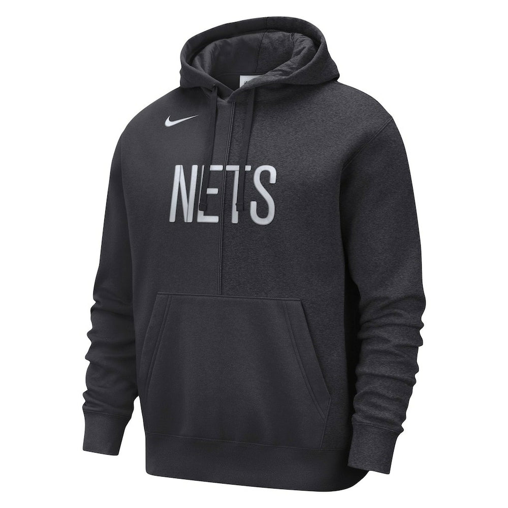 Brooklyn Nets Courtside Versus Stitch Split Pullover Hoodie Anthracite - Nike