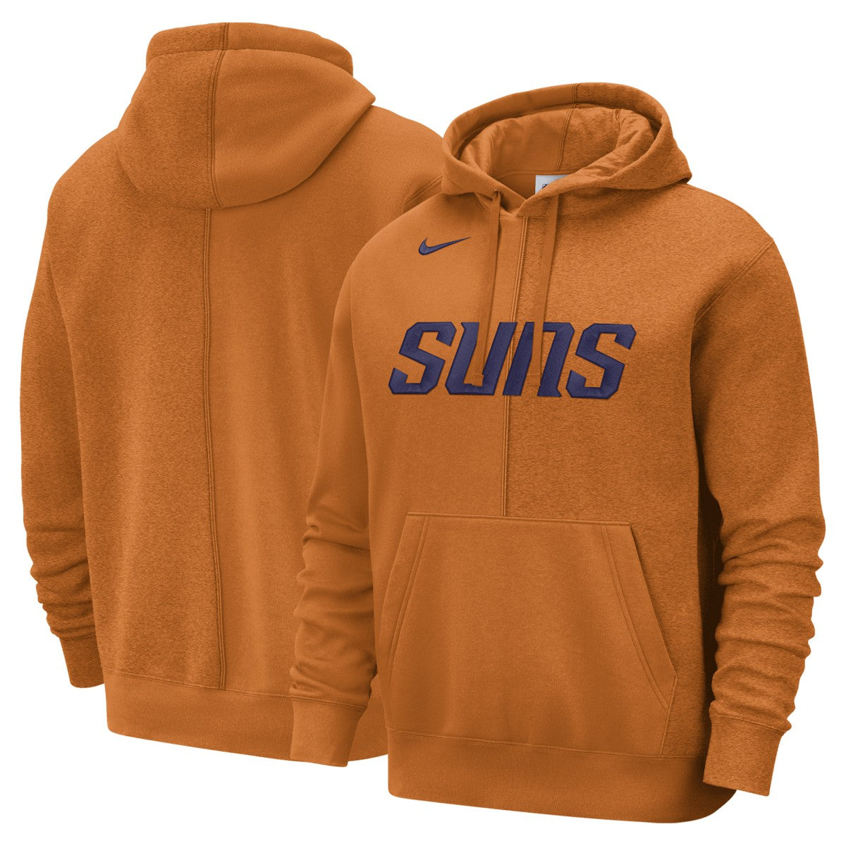 Phoenix Suns Courtside Versus Stitch Split Pullover Hoodie Orange - Nike