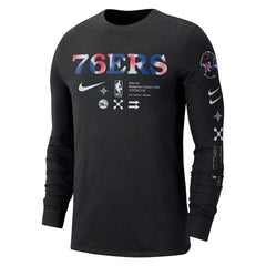 Philadelphia 76ers Essential Air Traffic Control Long Sleeve T-Shirt Black - Nike outlet