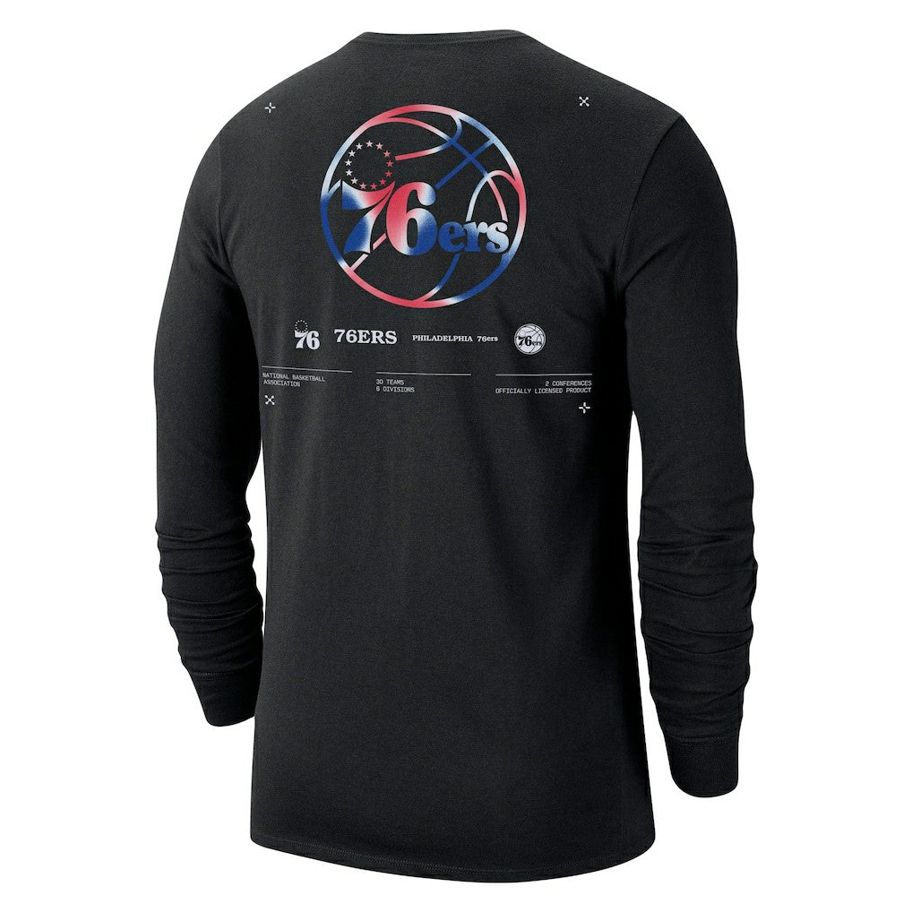 Philadelphia 76ers Essential Air Traffic Control Long Sleeve T-Shirt Black - Nike outlet