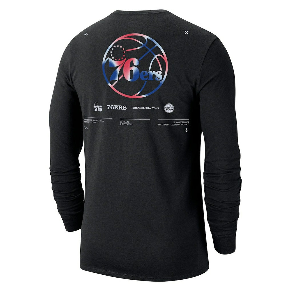 Philadelphia 76ers Essential Air Traffic Control Long Sleeve T-Shirt Black - Nike outlet