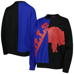 Buffalo Bills Women's Big Face Pullover Sweatshirt - Royal/Black Pullover