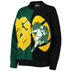 Green Bay Packers Women's Big Face Pullover Sweatshirt - Green/Black Pullover
