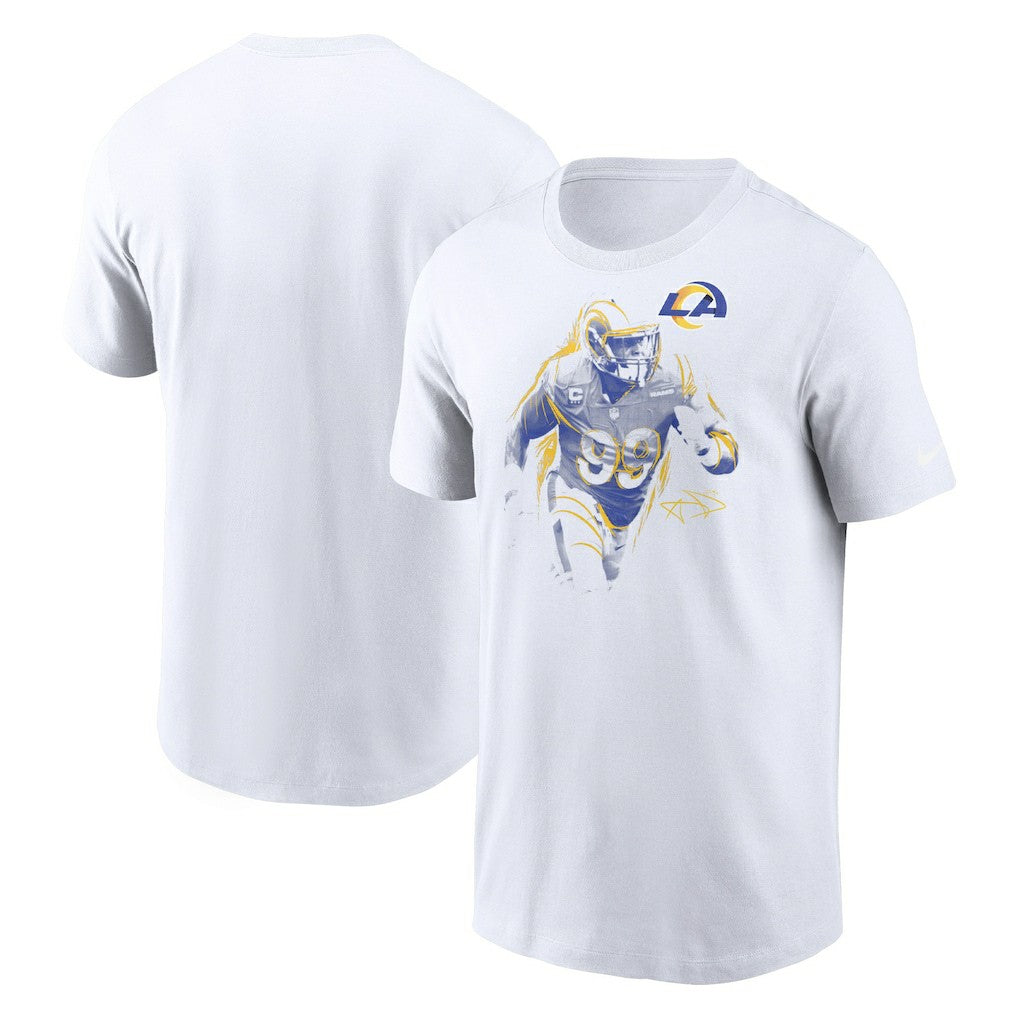 Aaron Donald Los Angeles Rams Player Graphic T-Shirt - White T-shirts