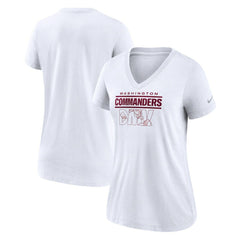 Washington Commanders Women's Hometown Collection Tri-Blend V-Neck T-Shirt - White T-shirts