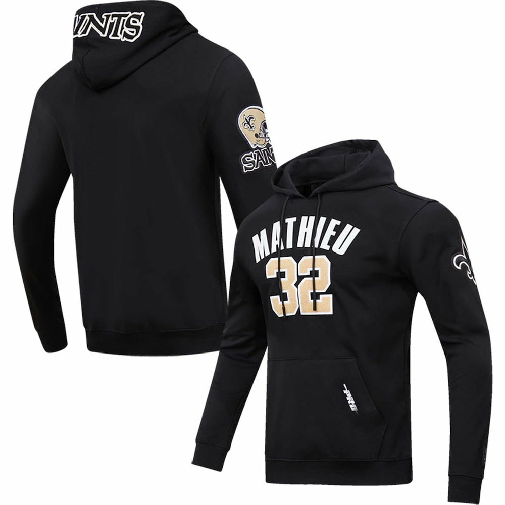 Tyrann Mathieu New Orleans Saints Pro Standard Player Name & Number Pullover Hoodie - Black Hoodies