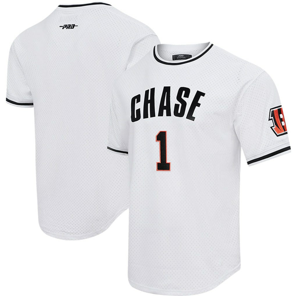 Ja'Marr Chase Cincinnati Bengals Pro Standard Mesh Player Name & Number Top - White Tops