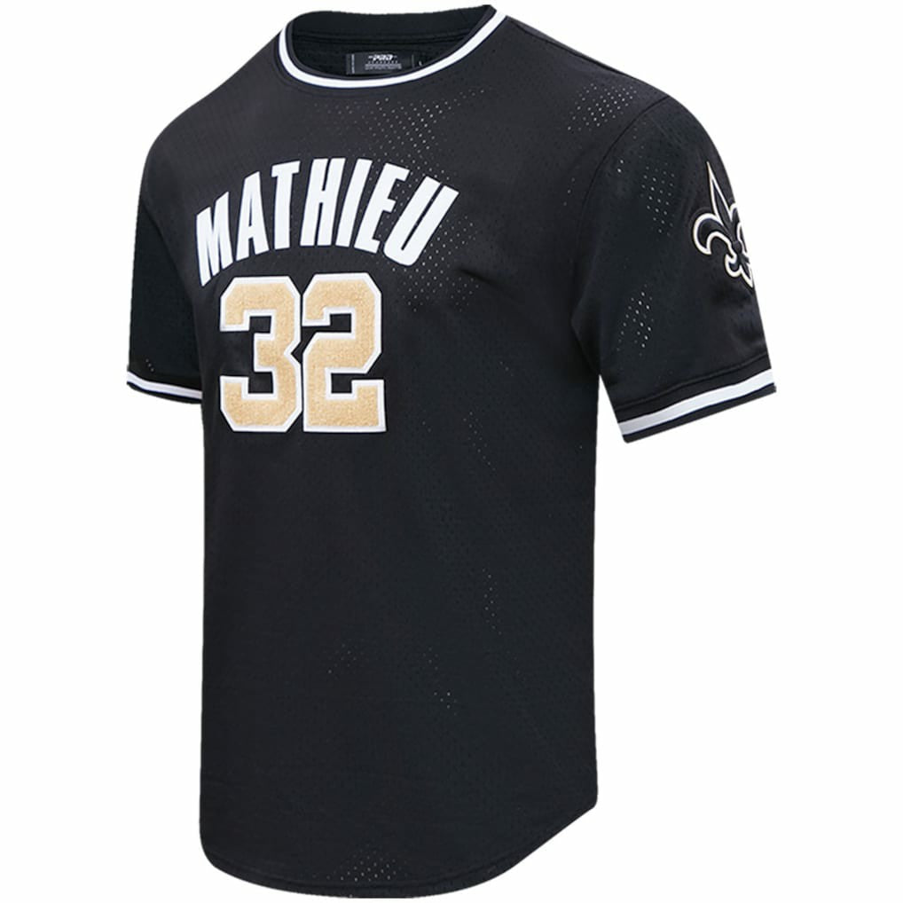 Tyrann Mathieu New Orleans Saints Pro Standard Mesh Player Name & Number Top - Black Tops