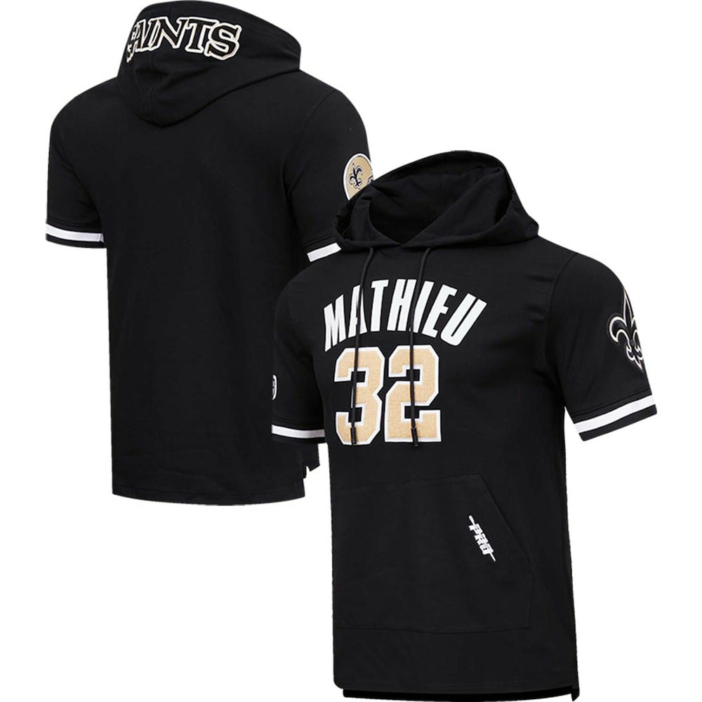 Tyrann Mathieu New Orleans Saints Pro Standard Player Name & Number Hoodie T-Shirt - Black Hoodies
