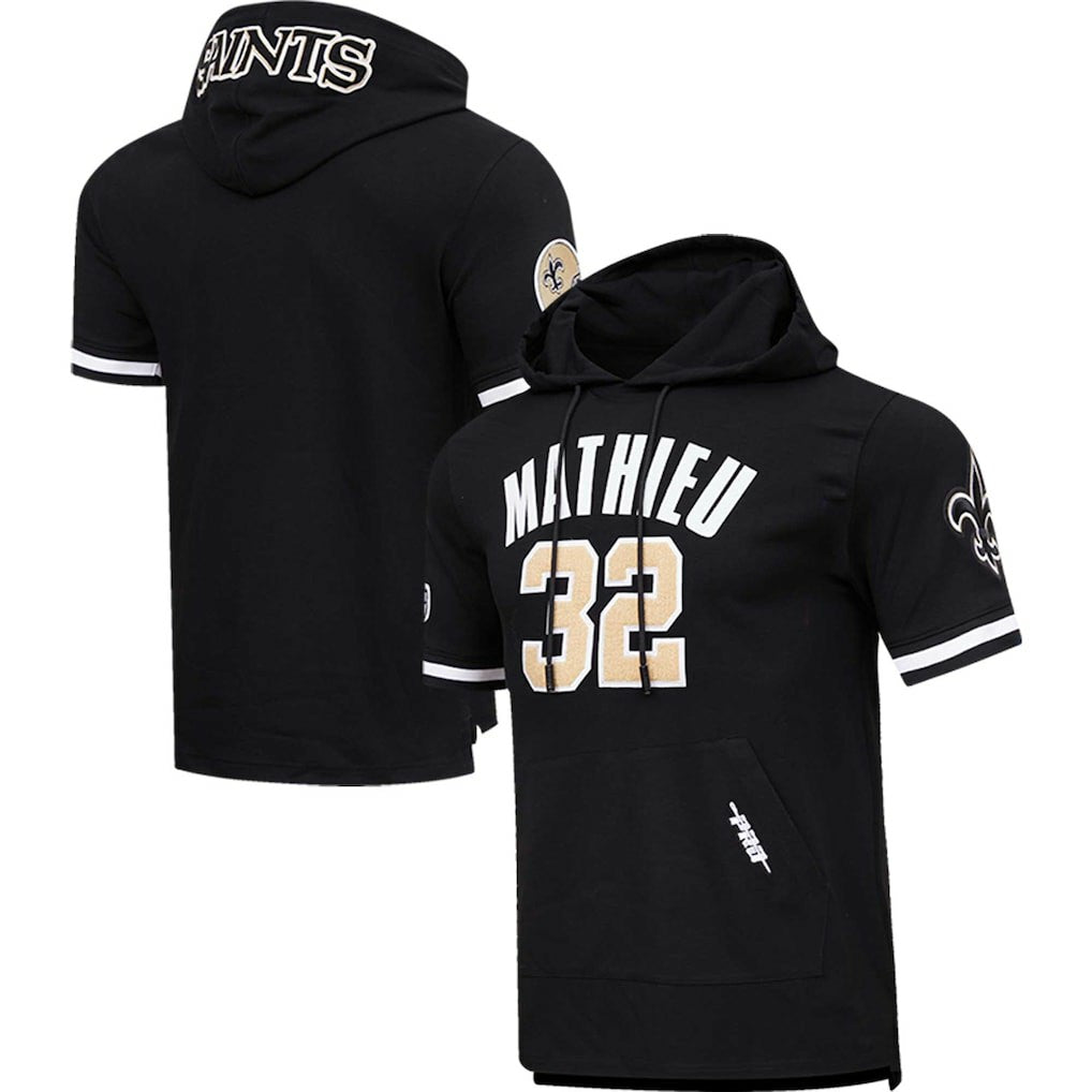 Tyrann Mathieu New Orleans Saints Pro Standard Player Name & Number Hoodie T-Shirt - Black Hoodies