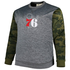 Philadelphia 76ers Big & Tall Camo Stitched Sweatshirt Heather Charcoal - Fanatics outlet