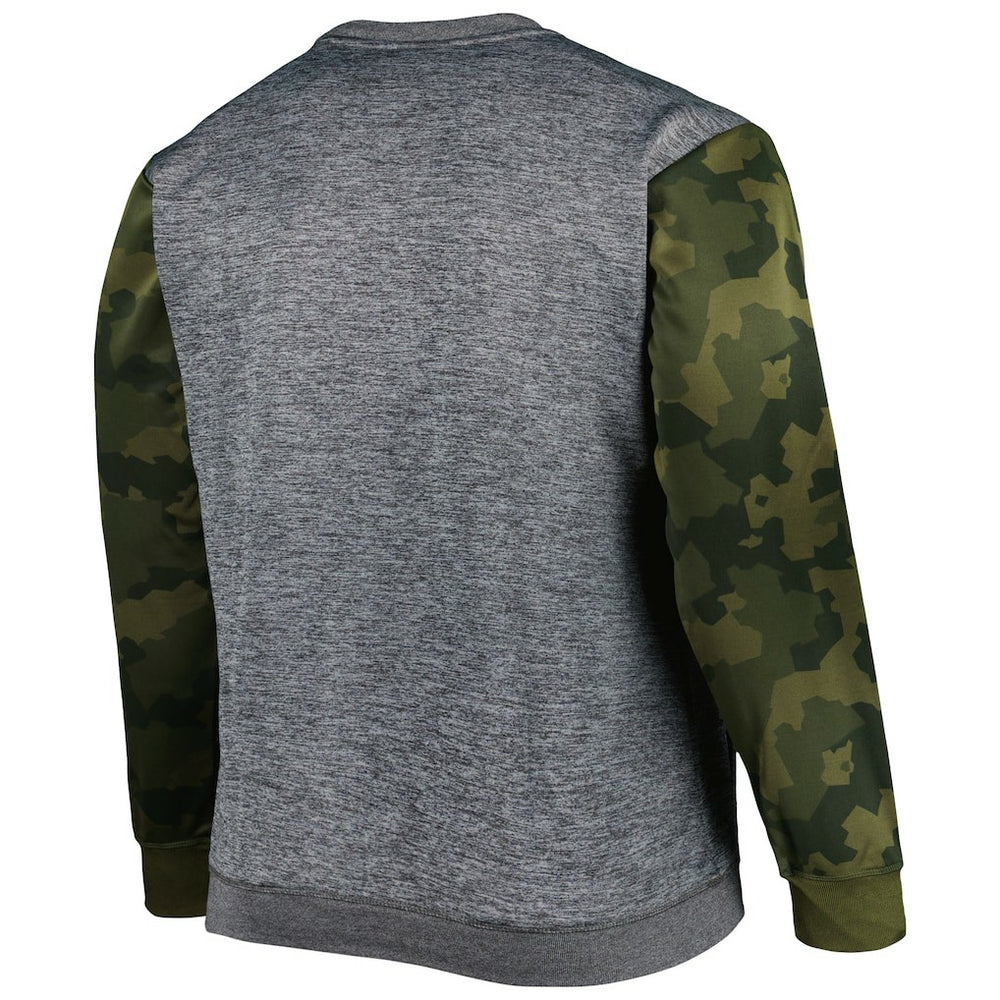 Chicago Bulls Big & Tall Camo Stitched Sweatshirt Heather Charcoal - Fanatics