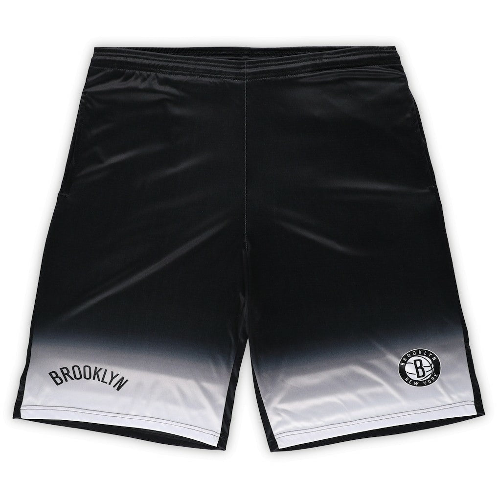 Brooklyn Nets Big & Tall Fadeaway Shorts Black - Fanatics