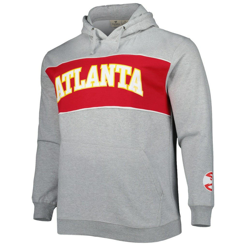 Atlanta Hawks Big & Tall Wordmark Pullover Hoodie Heather Gray - Fanatics outlet