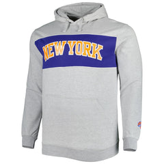 New York Knicks Big & Tall Wordmark Pullover Hoodie Heather Gray - Fanatics