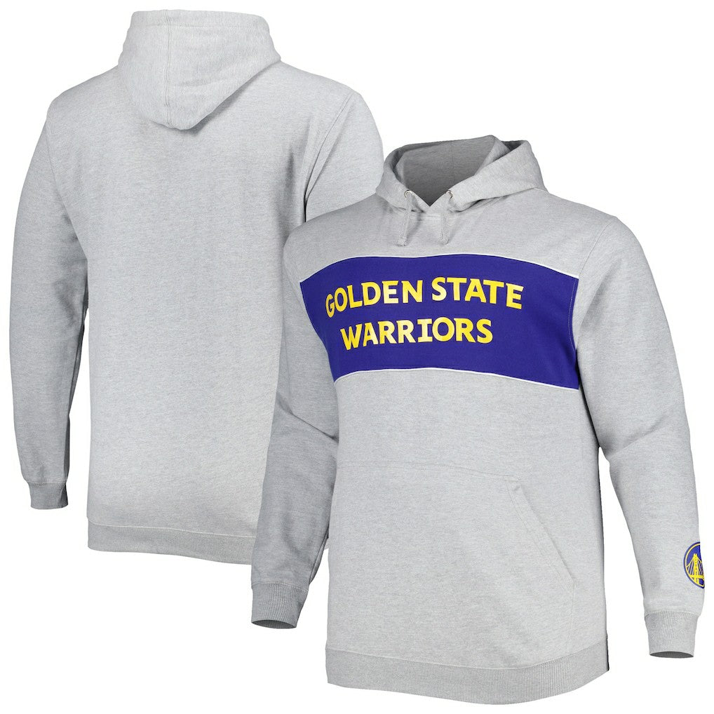 Golden State Warriors Big & Tall Wordmark Pullover Hoodie Heather Gray - Fanatics outlet