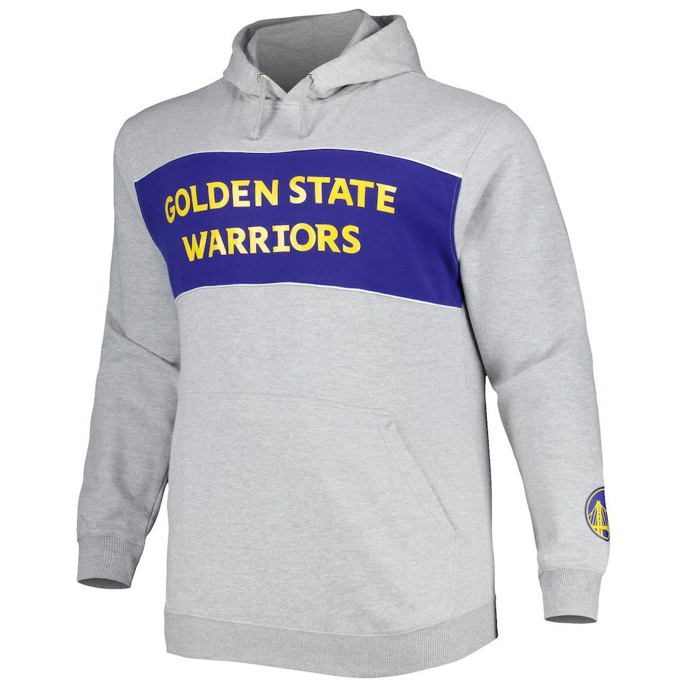Golden State Warriors Big & Tall Wordmark Pullover Hoodie Heather Gray - Fanatics outlet