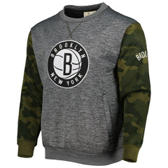 Brooklyn Nets Camo Stitched Sweatshirt Heather Charcoal - Fanatics