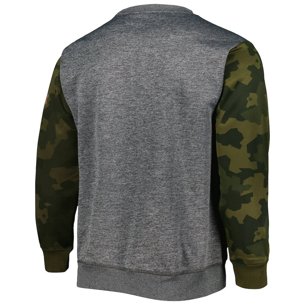 Brooklyn Nets Camo Stitched Sweatshirt Heather Charcoal - Fanatics