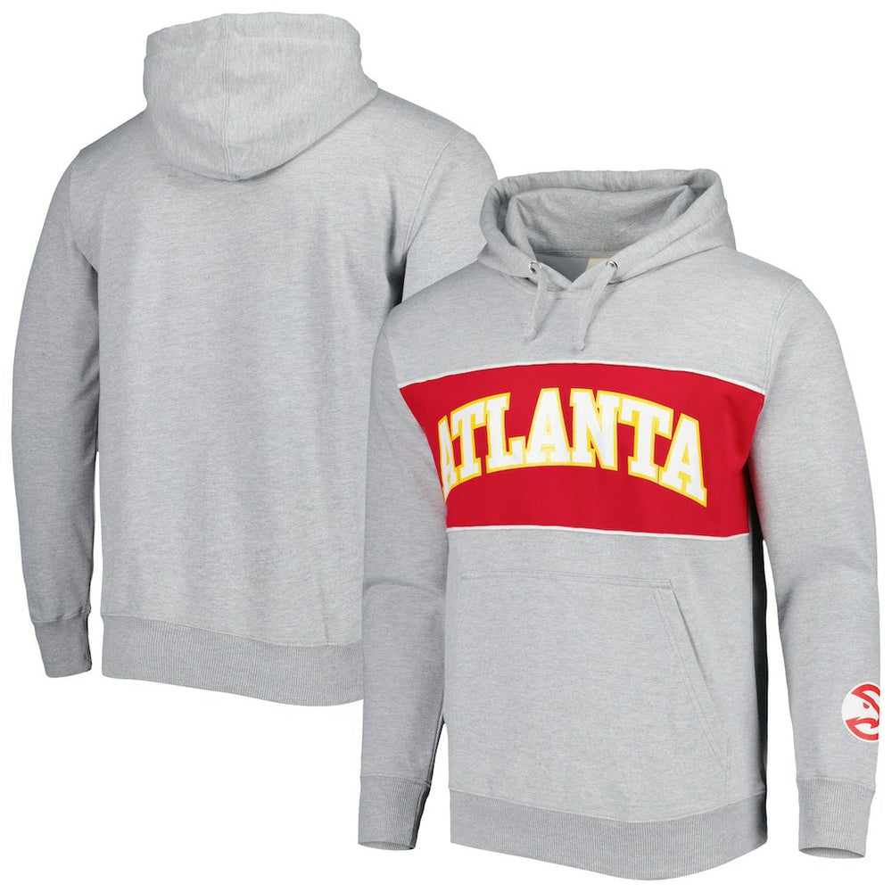 Atlanta Hawks Wordmark French Terry Pullover Hoodie Heather Gray - Fanatics