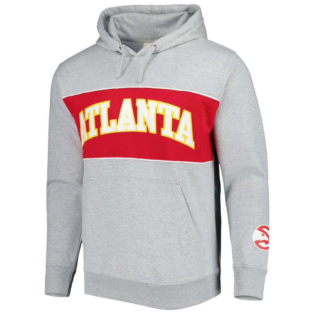 Atlanta Hawks Wordmark French Terry Pullover Hoodie Heather Gray - Fanatics