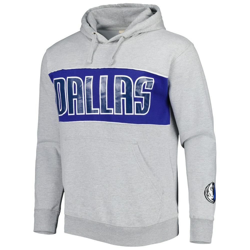 Dallas Mavericks Wordmark French Terry Pullover Hoodie Heather Gray - Fanatics